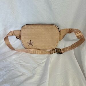 Jeffree Star Nude/Pink Beige Star-Embossed Belt Bag